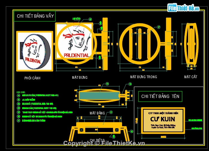 Ban ve thiet ke bien hieu khung quang cao Prudenti,thiết kế biển hiệu chi nhánh Prudential,Thiết kế mặt tiền khung quang cao Prudential,Thiết kế chi nhánh  bảo hiểm Prudential